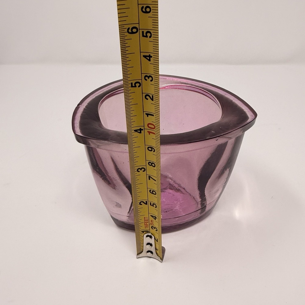 Vtg Vidrios San Miguel Spain Amethyst Recycled Decorative Glass 3.75" - Picture 12 of 13